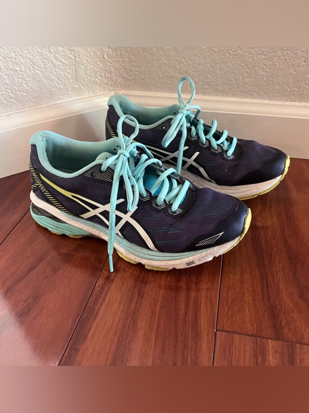 ASICS Women's Athletic Shoes in Navy and Mint